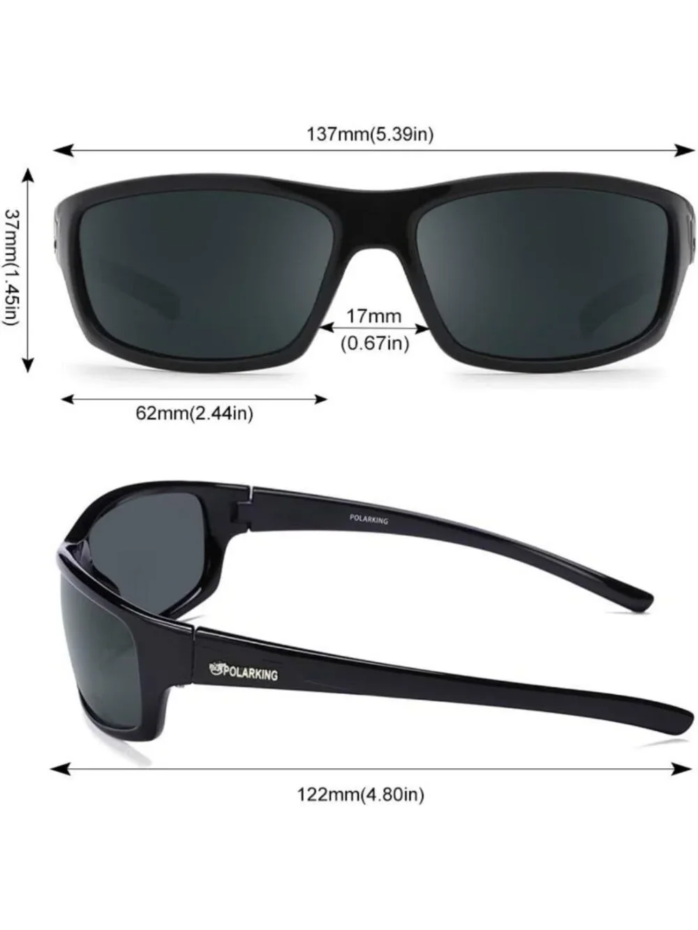 Matte Finish Polarized Sport Sunglasses for Men | UV Protection, Mirror Lens